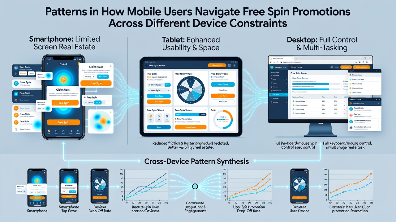 Darstellung von Gerätebeschränkungen und Nutzerpfaden bei der Aktivierung von Free-Spin-Promotionen auf Smartphones